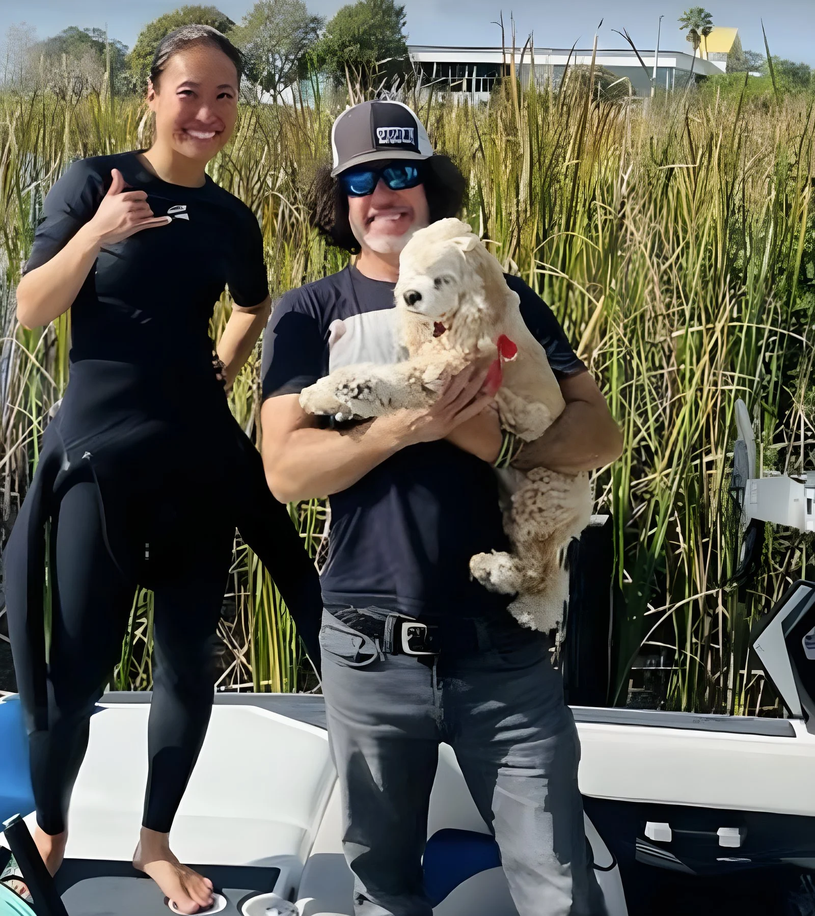 Hinata Yoshihara on the boat after a set